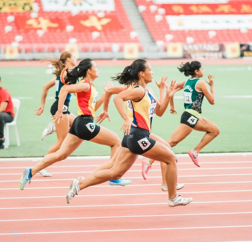 A track race of several people